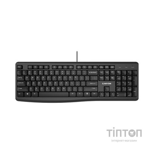 Клавіатура Canyon KB-50 Slim USB UA Black (CNE-CKEY5)
