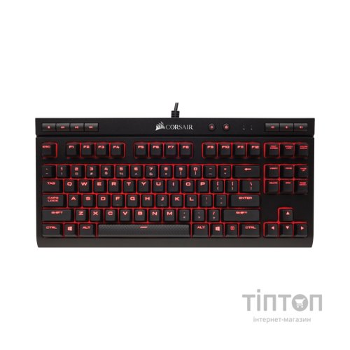 Клавіатура Corsair K63 Cherry MX Red UA USB Black (CH-9115020-RU)