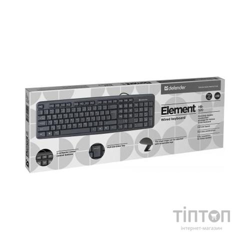 Клавіатура Defender Element HB-520 USB UKR Black (45529)