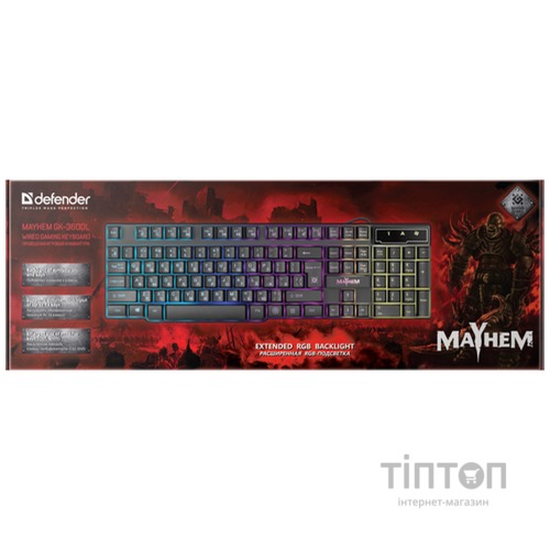Клавіатура Defender Mayhem GK-360DL RGB (45362)