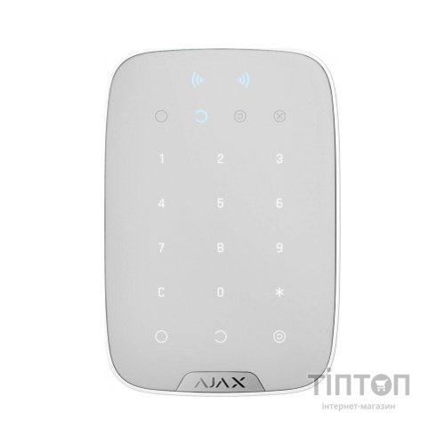 Клавіатура до охоронної системи Ajax KeyPad Plus біла
