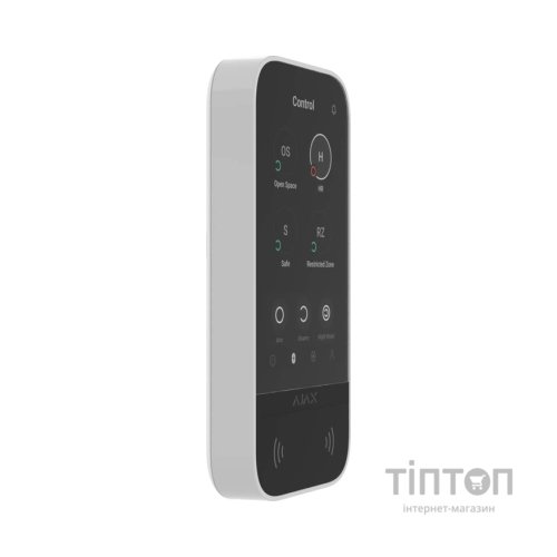 Клавіатура до охоронної системи Ajax KeyPad TouchScreen біла