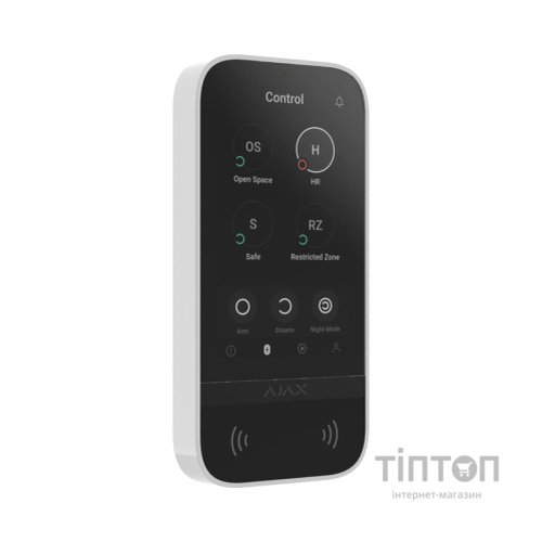 Клавіатура до охоронної системи Ajax KeyPad TouchScreen біла