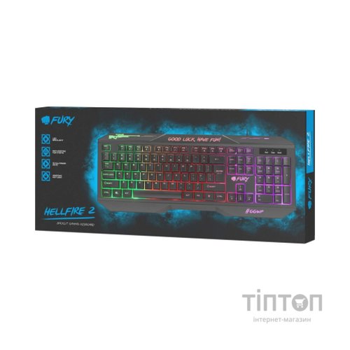 Клавіатура Fury Hellfire 2 LED Backlight USB Black (NFU-1586)