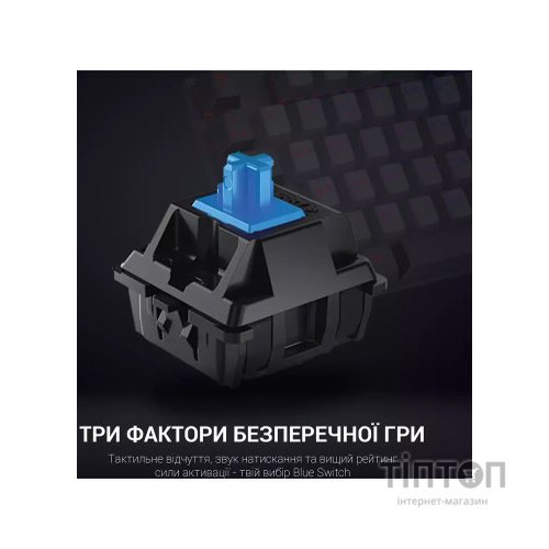 Клавіатура GamePro MK100B Blue Switch LED USB Black (MK100B)