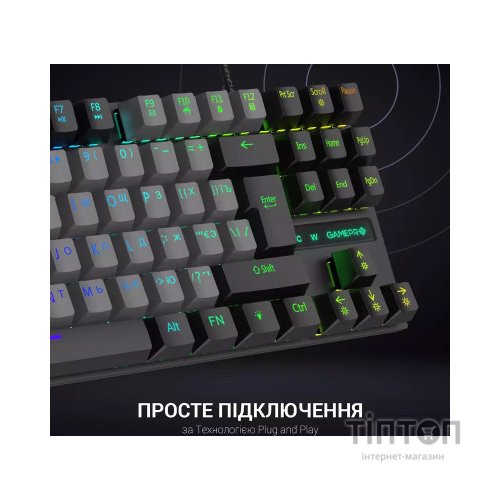 Клавіатура GamePro MK100B Blue Switch LED USB Black (MK100B)