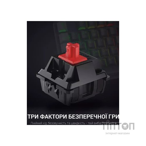 Клавіатура GamePro MK105B LED Red Switch USB Black (MK105R)