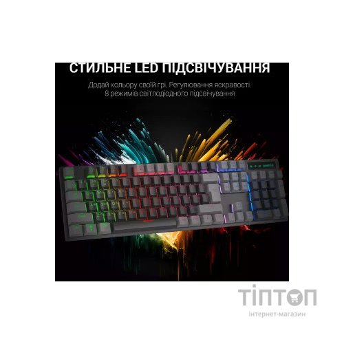 Клавіатура GamePro MK105B LED Red Switch USB Black (MK105R)