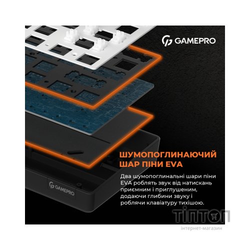 Клавіатура GamePro MK130R Hot-Swap Red Swich RGB USB UA Black (MK130R)