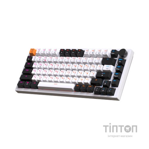 Клавіатура GamePro MK160W Hot-Swap Red Swich RGB USB UA White (MK160W)