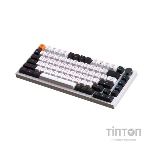 Клавіатура GamePro MK160W Hot-Swap Red Swich RGB USB UA White (MK160W)