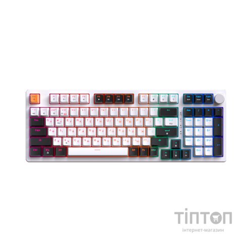 Клавіатура GamePro MK170W Hot-Swap Red Swich RGB USB UA White (MK170W)