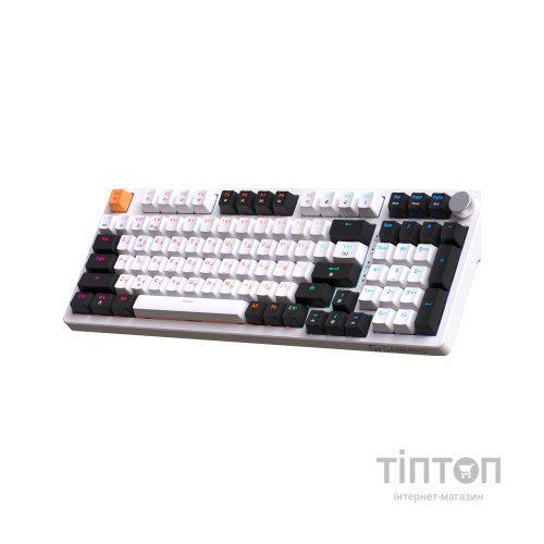 Клавіатура GamePro MK170W Hot-Swap Red Swich RGB USB UA White (MK170W)