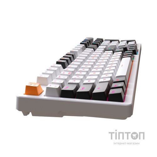 Клавіатура GamePro MK170W Hot-Swap Red Swich RGB USB UA White (MK170W)