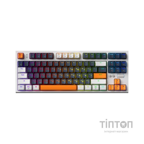 Клавіатура GamePro MK180W Hot-Swap Red Swich RGB USB UA White (MK180W)