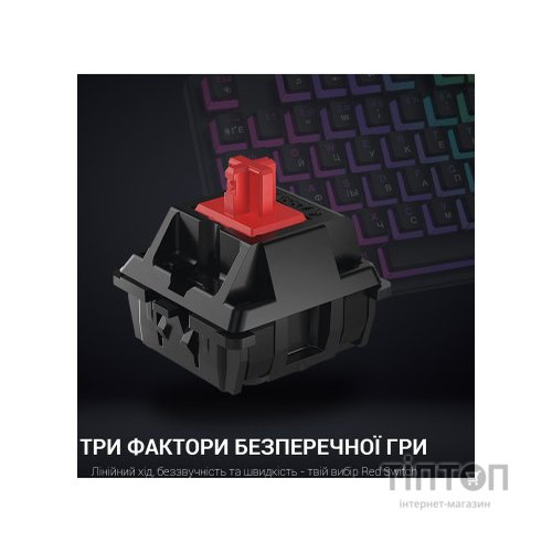 Клавіатура GamePro MK80R Red Switch RGB USB Black (MK80R)