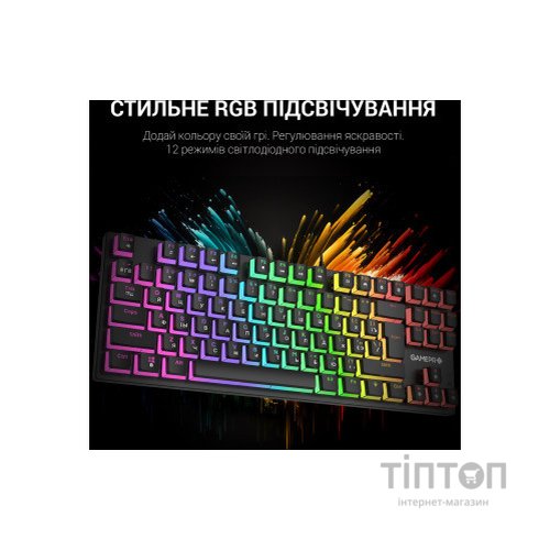 Клавіатура GamePro MK80R Red Switch RGB USB Black (MK80R)