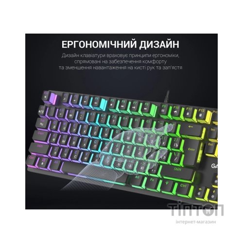 Клавіатура GamePro MK85B Blue Switch RGB USB Black (MK85B)