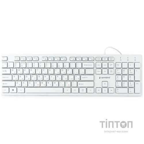 Клавіатура Gembird KB-MCH-03-W-UA USB White (KB-MCH-03-W-UA)