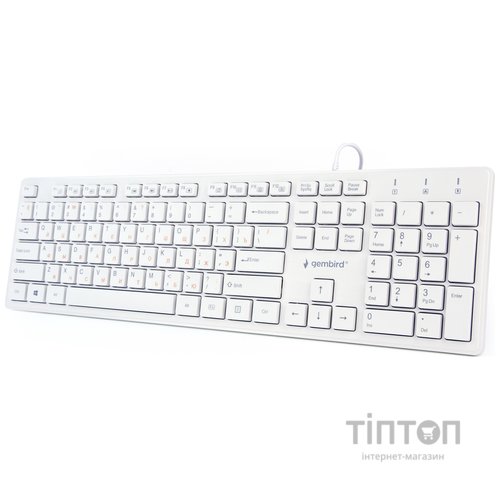Клавіатура Gembird KB-MCH-03-W-UA USB White (KB-MCH-03-W-UA)