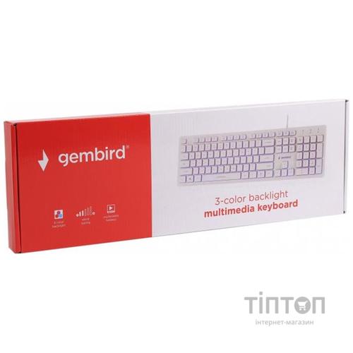Клавіатура Gembird KB-UML3-01-W-UA USB White (KB-UML3-01-W-UA)