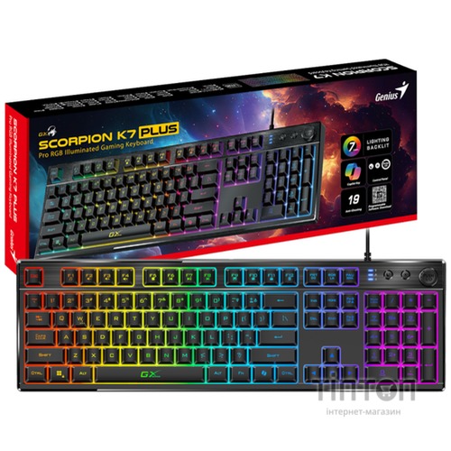 Клавіатура Genius Scorpion K7 Plus, Black, UKR