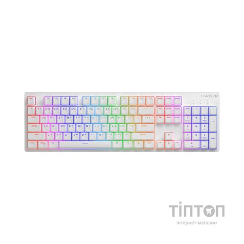 Клавіатура Hator Rockfall 2 Mecha Orange USB White (HTK-711)