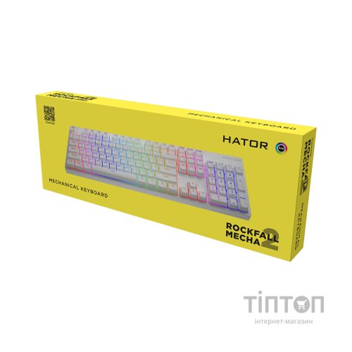 Клавіатура Hator Rockfall 2 Mecha Orange USB White (HTK-711)