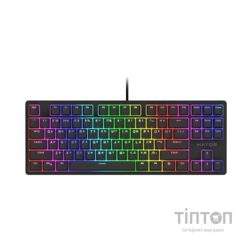 Клавіатура Hator Rockfall 2 Mecha TKL Orange USB Black (HTK-520)