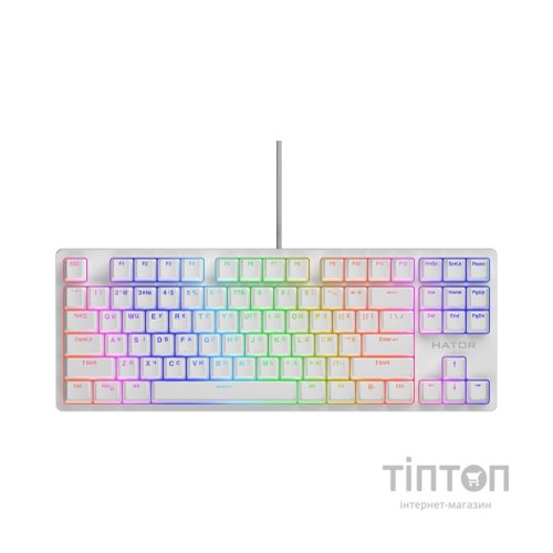 Клавіатура Hator Rockfall 2 Mecha TKL Orange USB White (HTK-521)