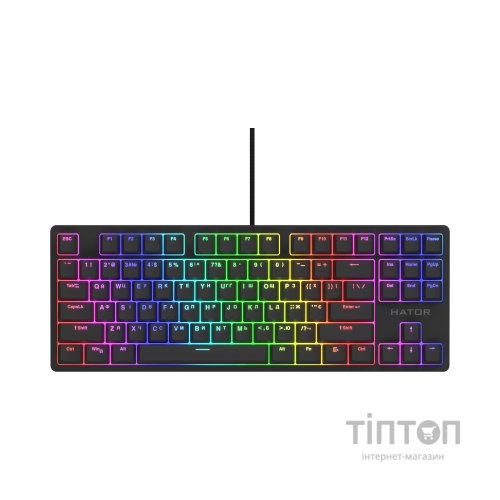 Клавіатура Hator Rockfall 2 Optica TKL Black USB Black (HTK-730)