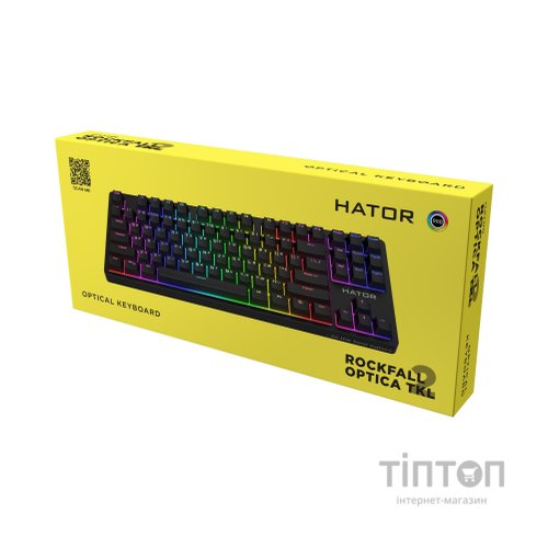Клавіатура Hator Rockfall 2 Optica TKL Black USB Black (HTK-730)