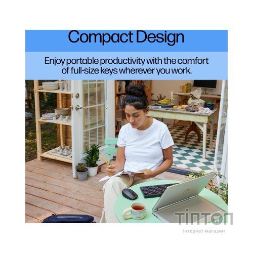 Клавіатура HP 350 Compact Multi-Device Bluetooth UA Black (692S8AA)