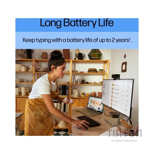 Клавіатура HP 350 Compact Multi-Device Bluetooth UA Black (692S8AA)