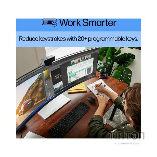 Клавіатура HP 450 Programmable Wireless UA Black (4R184AA)