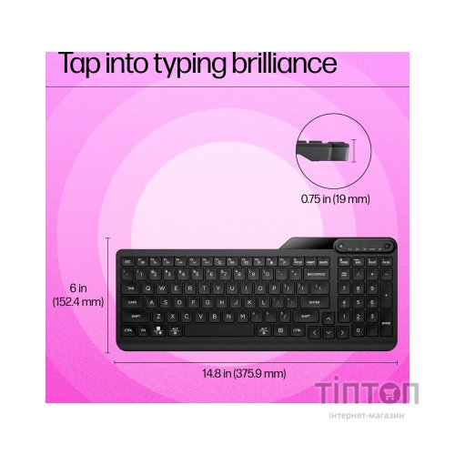 Клавіатура HP 460 Multi-Device Bluetooth UA Black (7N7B8AA)