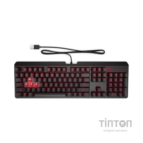 Клавіатура HP OMEN Encoder LED 104key Cherry MX Red USB Black (6YW76AA)