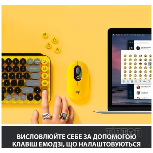 Клавіатура Logitech POP Keys Wireless Mechanical Keyboard UA Blast Yellow (920-010735)