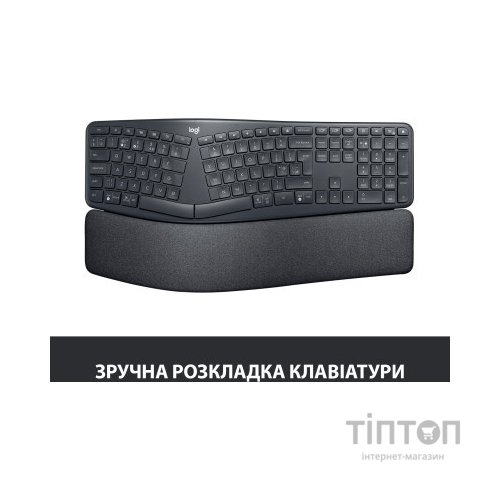 Клавіатура Logitech ERGO K860 Bluetooth/Wireless UA Black (920-010108)