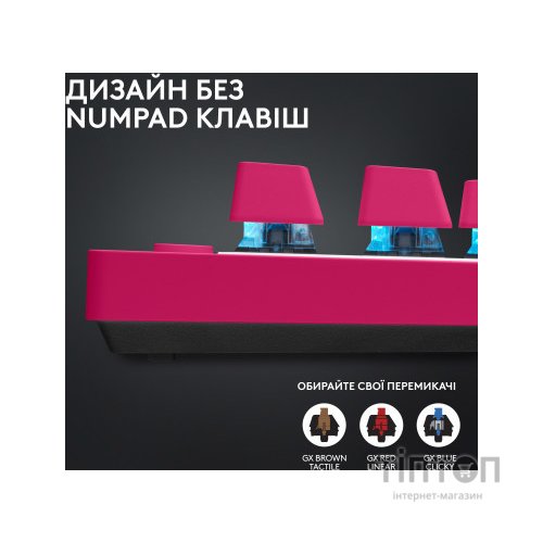 Клавіатура Logitech G PRO X TKL Lightspeed Tactile USB UA Magenta (920-012159)