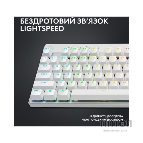 Клавіатура Logitech G PRO X TKL Lightspeed Tactile USB UA White (920-012148)