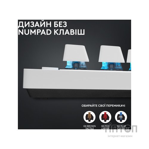 Клавіатура Logitech G PRO X TKL Lightspeed Tactile USB UA White (920-012148)