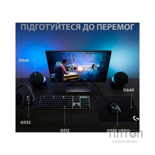 Клавіатура Logitech G512 Lightsync RGB Mechanical GX Red USB UA Carbon (920-009370)