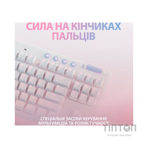 Клавіатура Logitech G715 Aurora Wireless Gaming GX Brown Lightspeed/Bluetooth UA Off-White (920-010465)
