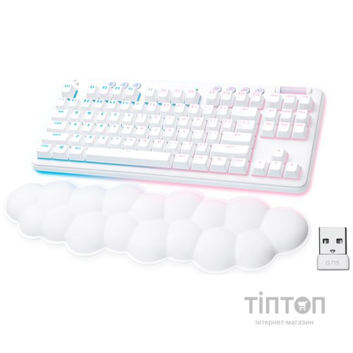 Клавіатура Logitech G715 Aurora Wireless Gaming GX Red Lightspeed/Bluetooth UA Off-White (920-010692)