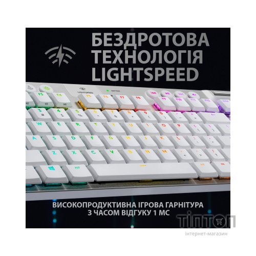 Клавіатура Logitech G915 TKL Lightspeed Wireless RGB Mechanical White (920-009664)