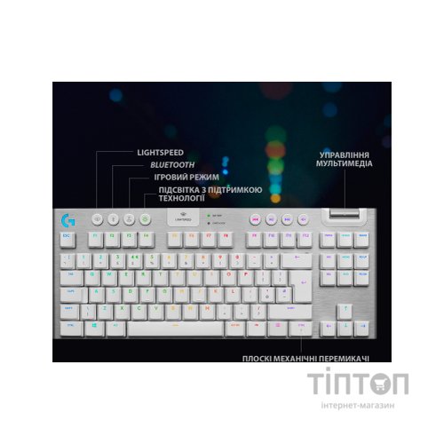 Клавіатура Logitech G915 TKL Lightspeed Wireless RGB Mechanical White (920-009664)