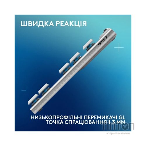 Клавіатура Logitech G915 TKL X Lightspeed Switch-Tactile Wireless/Bluetooth/USB UA White (920-012737)