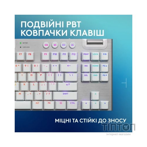 Клавіатура Logitech G915 TKL X Lightspeed Switch-Tactile Wireless/Bluetooth/USB UA White (920-012737)