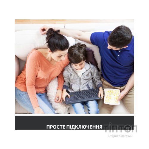 Клавіатура Logitech K400 Plus Touch Wireless UA Black (920-007145)